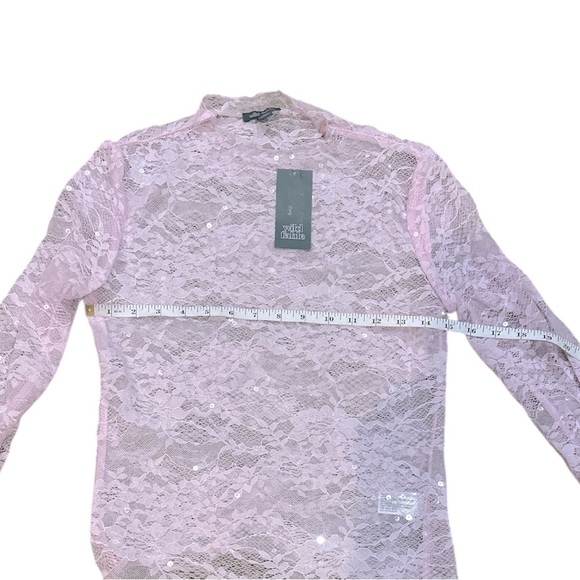 Wild Fable Light Pink Lace Long Sleeve Top | Size S | NWT - Picture 7 of 8